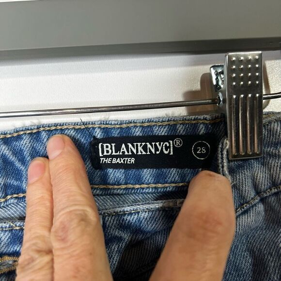 Blanknyc The Baxter Ribcage Straight Leg Jeans Blue Wash Size 28 - Picture 6 of 11